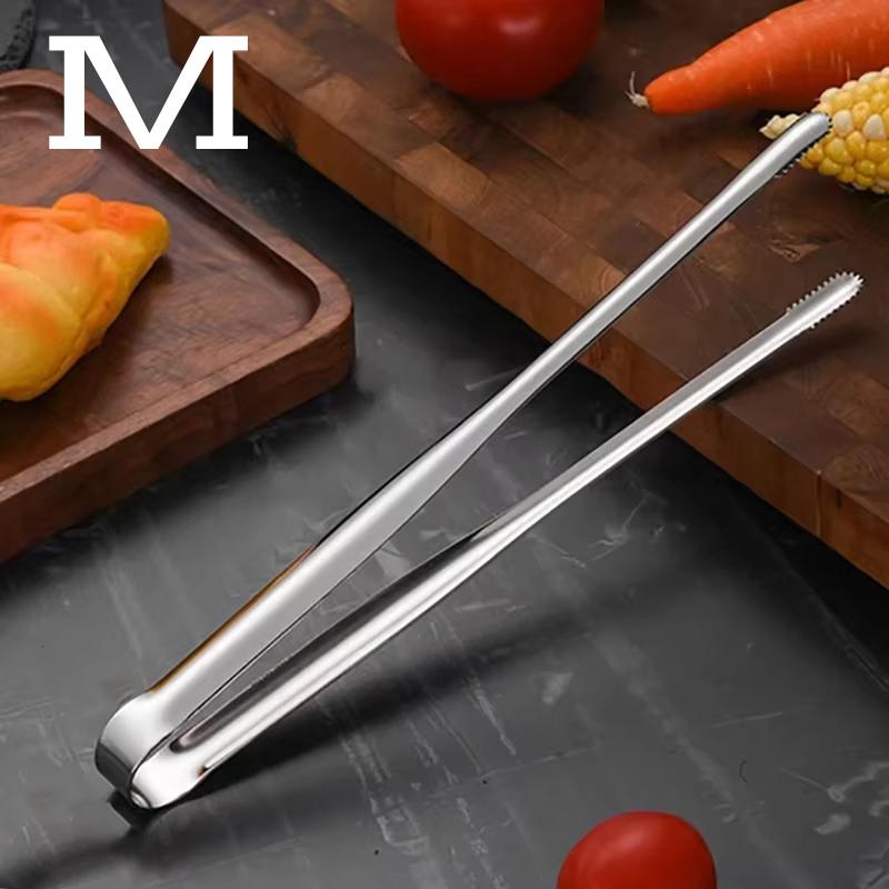 

1Pc 304 Stainless Steel Barbecue Clip Grill Tongs Meat Cooking Utensils BBQ Baking Silver Kitchen Accessories Camping Supplies
