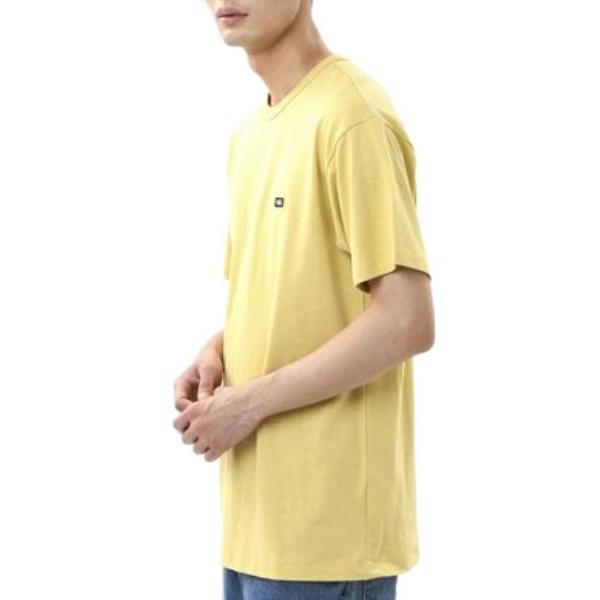 Vans Off The Wall Classic Dopamine Solid Color Small Logo Print Classic Casual Crew Neck Short Sleeve T-Shirt Unisex Tops Light-Yellow VN0A49R7ZB8