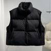 Puff down vest women's 2025 autumn and winter fashion sweet small warm vest thin vest jacket