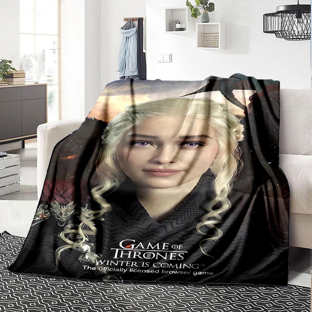 1pc Game of Thrones Winter is Coming Flannel Blanket Soft Warm Throw for Home, Office, Travel, All-Season Cozy Bedding GiftL1213