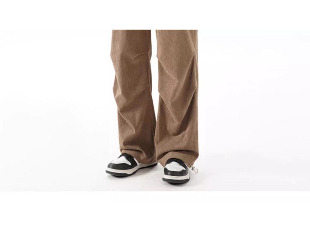 Men's Retro Wide-Leg Cargo Pants - Trendy, Loose, Straight-Leg Design for Spring/Autumn 2025