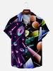 Men's Hawaiian Shirt Summer Casual Fun Hawaiian Pop Art Triangle Print Button Lapel Short Sleeve Shirt Men's Short Sleeve Shirt