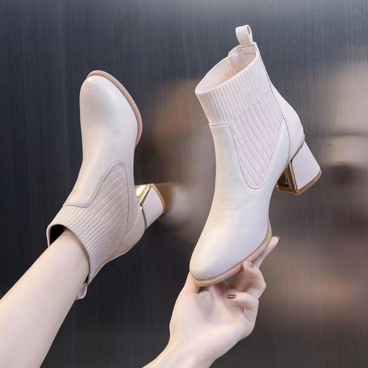 

Men Women Winter Spring Autumn Boots SlipOn New Leather Genuine Leather Warm Protection for Cold Weather Insulated Material for Winter Comfort 36