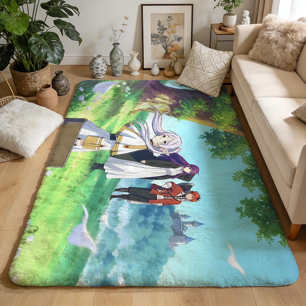 F-Frieren B-Beyond Journeyis End Floor Mat Soft Thick High Density Flannel Mat Non-Slip Absorbent Rug For Bathroom Bedroom Home