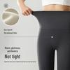 Women's Fleece-Lined Shark Pants: Warm, High-Waisted Yoga Leggings, Seamless Base Layer for Autumn/Winter