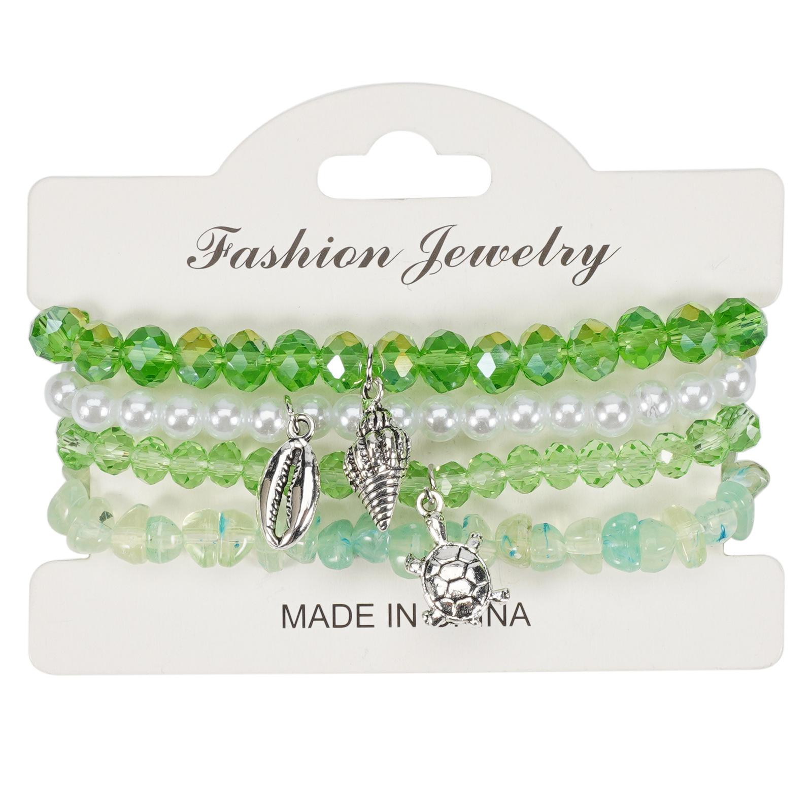 

JYL TS Bracelet Bohemian Skull Halloween Beads Ignites Festivity HY-2989-3 grass green rosso corsa кольору