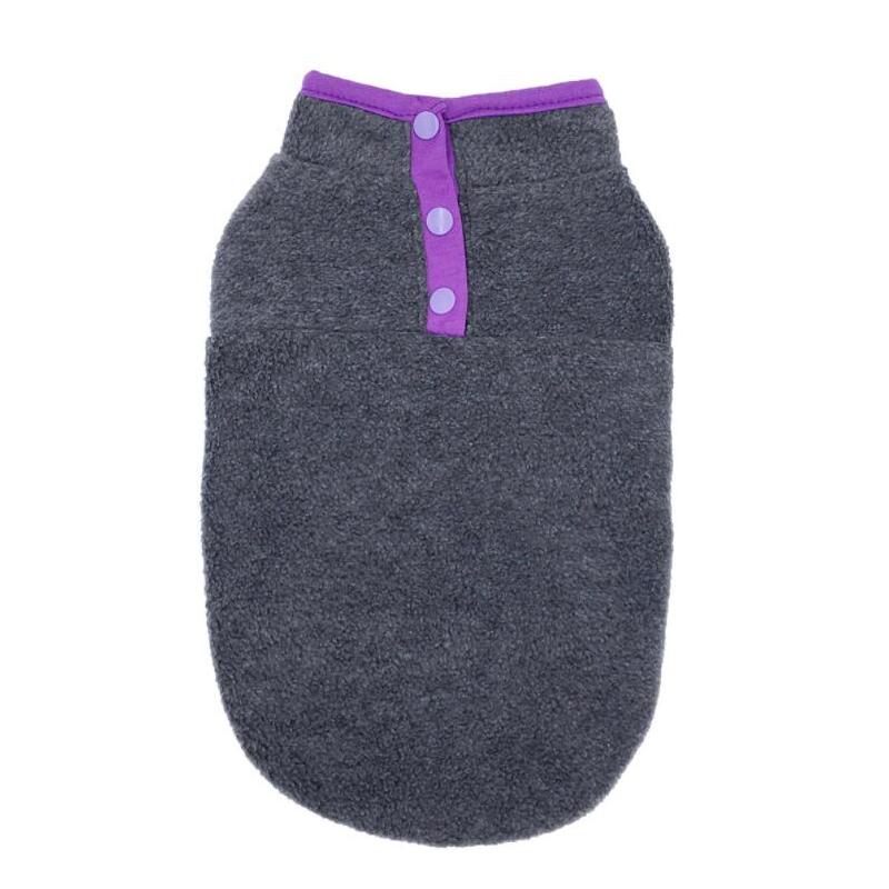 

Зима-Осень теплый флисовый жилет, мягкий утолщенный легкий свитер, флисовый жилет, одежда для милых кошек, домашних животных, маленький и средний размер XS серый