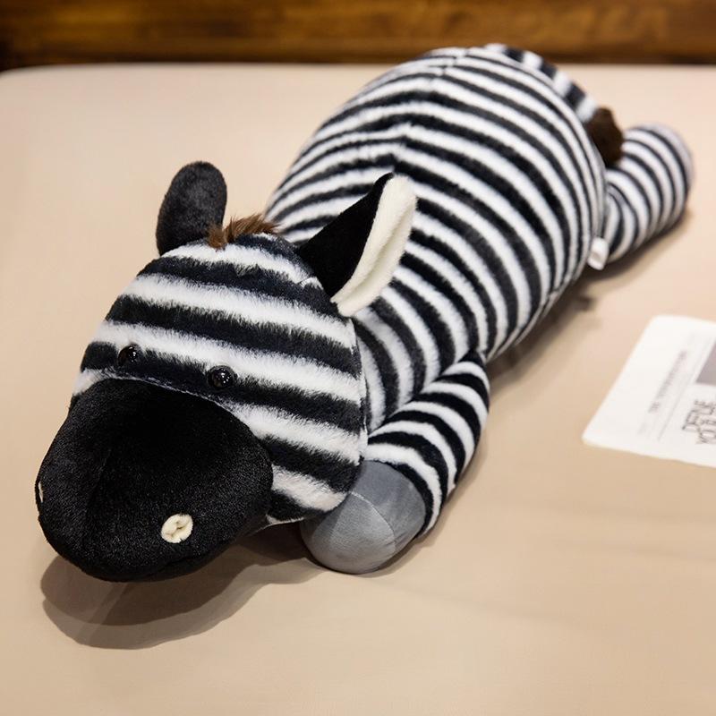 

Cartoon Lying Posture Zebra Plush Doll Toy Cute Zoo Simulation Zebra Plush Doll Children Sleep Pillow Room Decor Birthday Gift 40cm