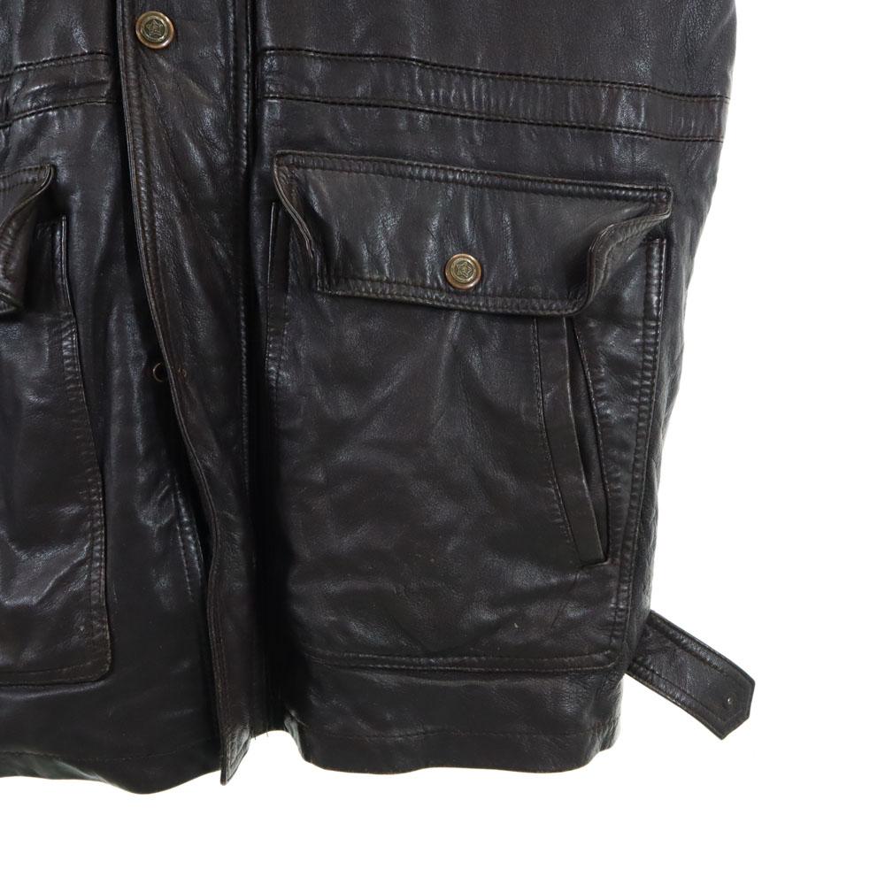 GELEONE Leather Coat F Dark Brown Men's Used