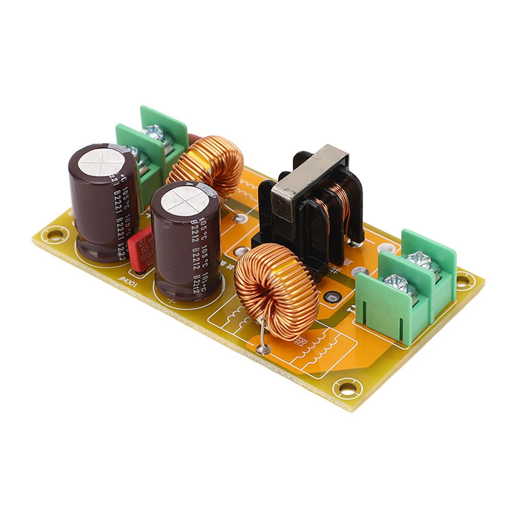 DC EMI Power Filter 2A Low Pass Passive 3 Stage Filtering LC Filter Board for Automobile Motorcycle