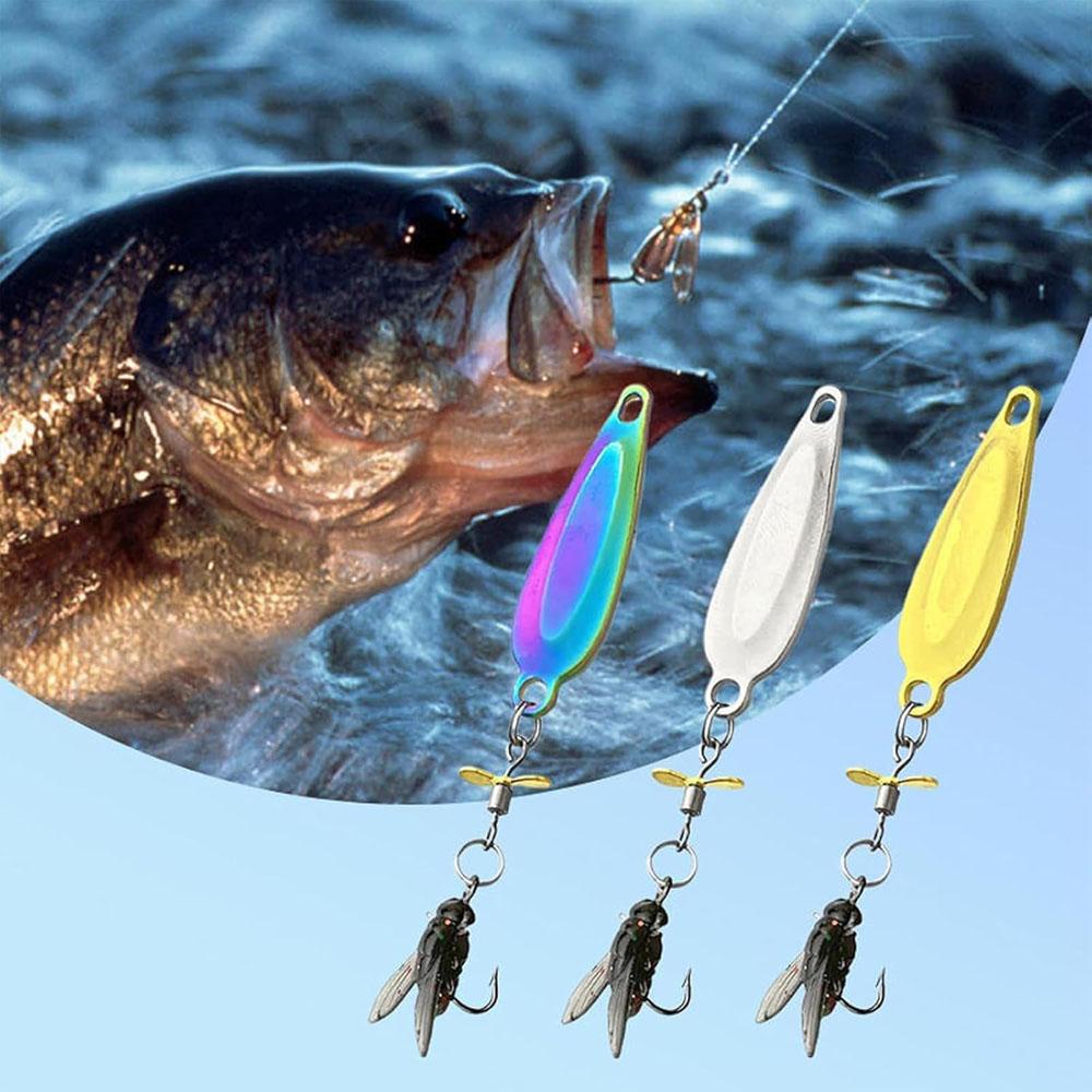 3Pcs Roumant Metal Propeller Fishing Lure for Catching Fish, High-Vibration Spinner Fish Bait