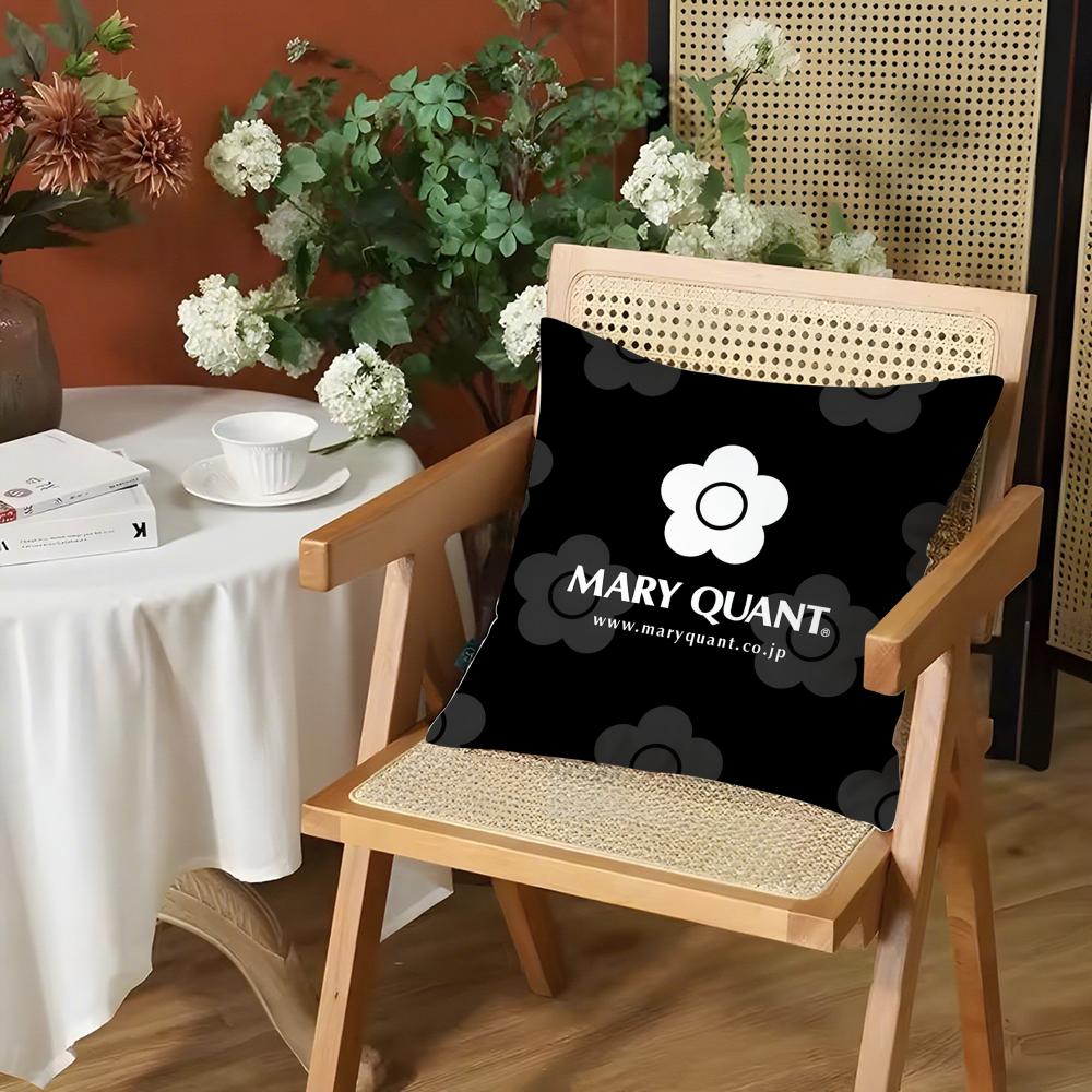 Fashion MMary Quant Cushion Cover Silky Short Plush Invisible Zipper Dustproof Sofa Pillow Case for Home Decor