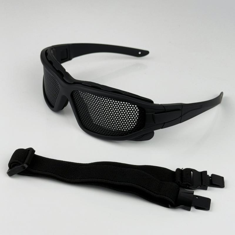 Metallgitter-Brille, Reit-Eisennetz-Goggles, Schlagfeste Bergsteiger CS Schutzbrille, Sport Outdoor Taktische Unkrautbekämpfung
