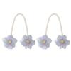 2Pcs Handmade Flower Curtain Tieback Elegant Decorative Clip Window Drapery Holdback Buckles Tie for Living Room Bedroom
