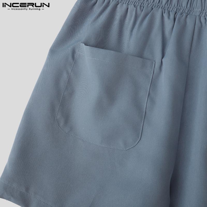 INCERUN Pánské Elastický pas Boční zip Domácí oblečení Mini kalhoty Šortky Pyžamo Spodní prádlo