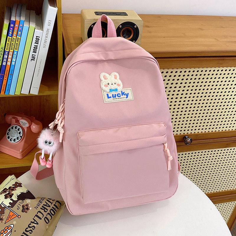 High Capacity Stylish Lightweight Backpack For School And Travel Fashionable Unisex Design розовый