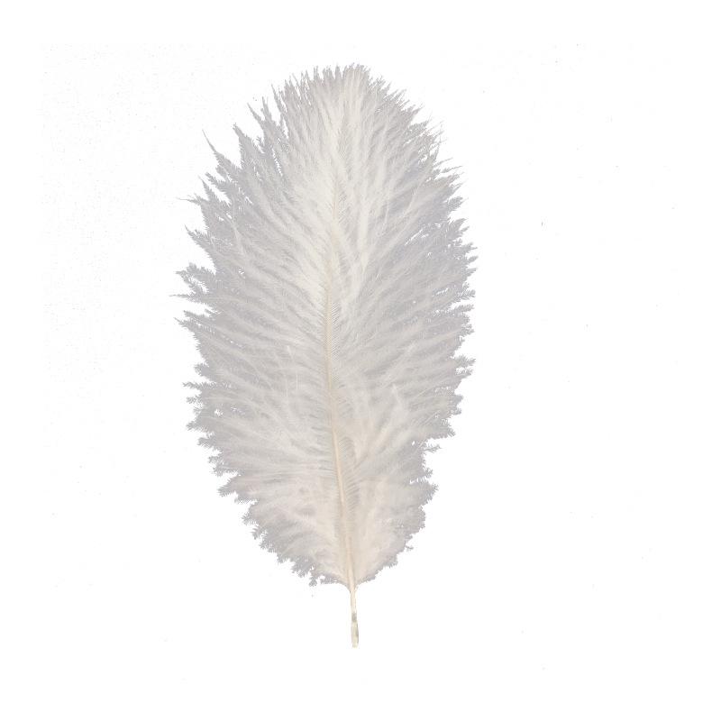 Pearl-Adorned White Feather Nail Art Props for Photo Shoots