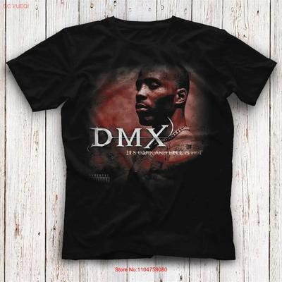DMX Schwarz Es ist Dunkel Und Die Hölle Ist Hip Hop Rap Vintage Tribut T-Shirt vintage Gewaschen Bequem Mann Weich Atmungsaktiv