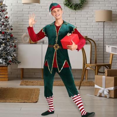 Strój świąteczny Santa Cosplay z czapką Top Spódnica Spodnie Pas Scena Pokaz Ubrania Nowy Rok