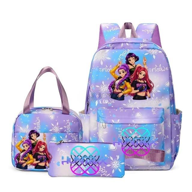 3-teiliges Schulrucksack-Set für Schüler Große Kapazität Oxford-Stoff Schultasche mit Schultergurt und Federmäppchen