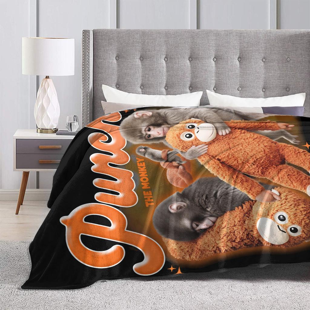 Warm Cozy Blanket Travel Punch Monkey Throw Blanket Fashion Bedspread For Bedroom