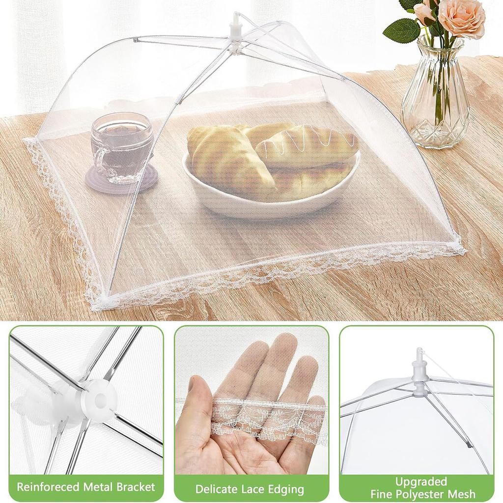 Foldable Food Mesh Cover, Fly Proof Pop-up Food Cover, Vegetable and Fruit Table Cover, Insect Proof Breathable Cover, Kitchen