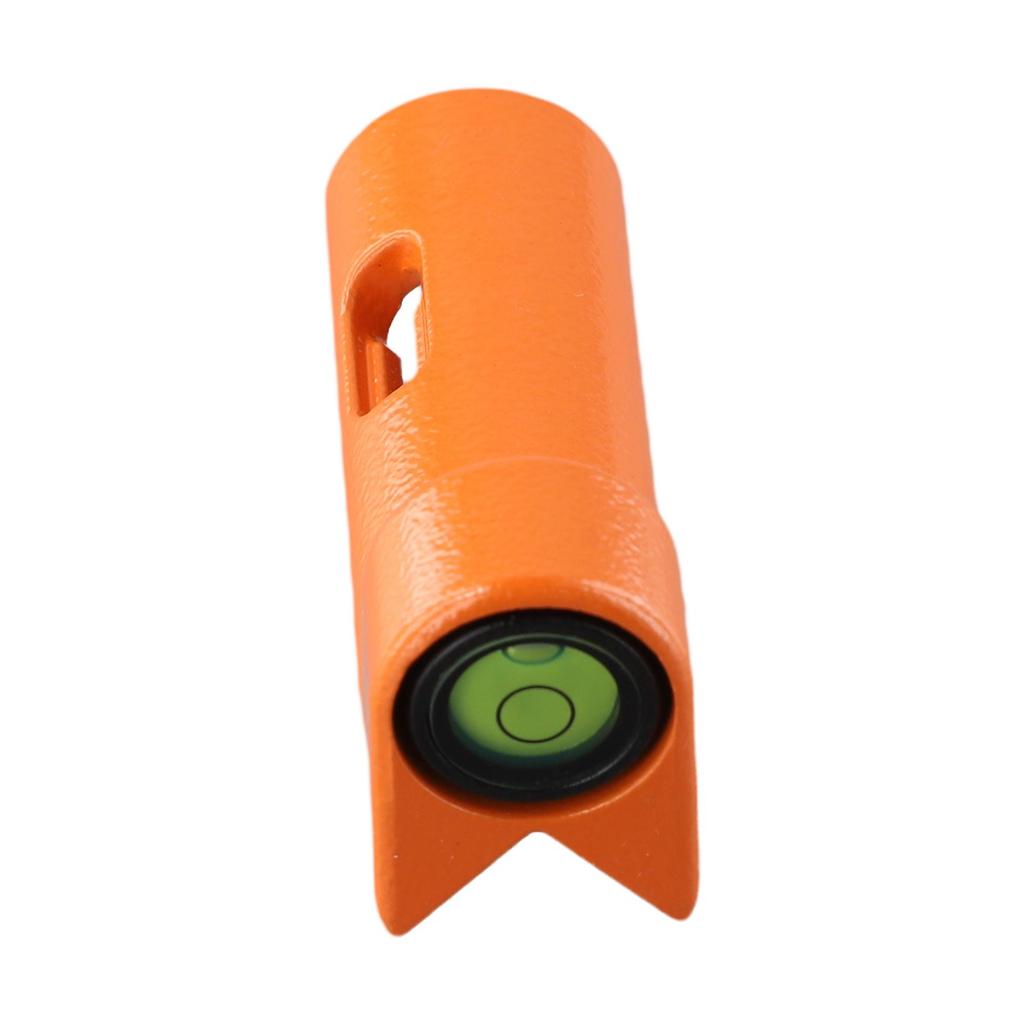 90 Degree Right Angle Level Bubble with Adjustable Vial Fits Round and Rectangular Rods for Accurate Pole For Centering