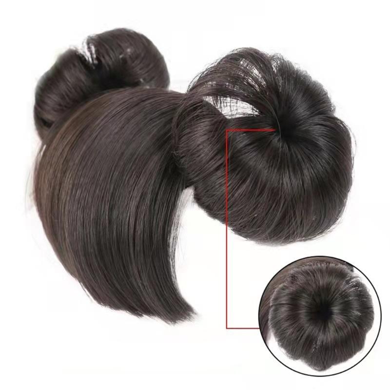 Bun Headbands Infants Wig Bangs Chignons Hairpiece 1-4T Girls Boy Headwear Lovely Buns Hairband Decors