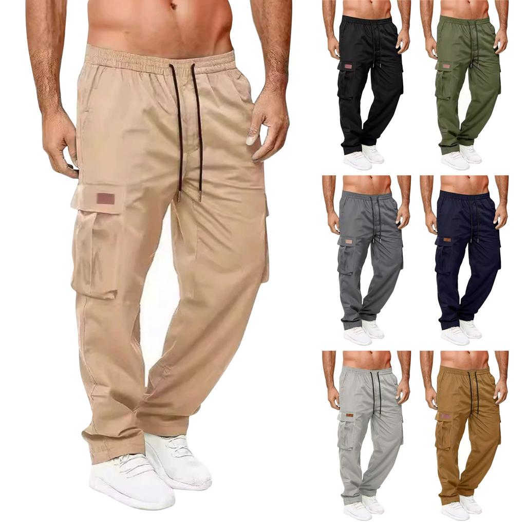 Men's Solid Color Loose Overalls Men's Casual Fashion Sweatpants