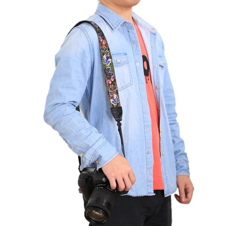 PULUZ Retro Ethnic Style Multi-color Series Butterflies Shoulder Neck Strap Camera Strap for SLR / DSLR Cameras