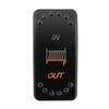 12V 24V Laser Rocker Switch Orange Led Light ON OFF / ON OFF ON for Car Boat Polaris RZR Can-Am ATV UTV RV Maverick Commander