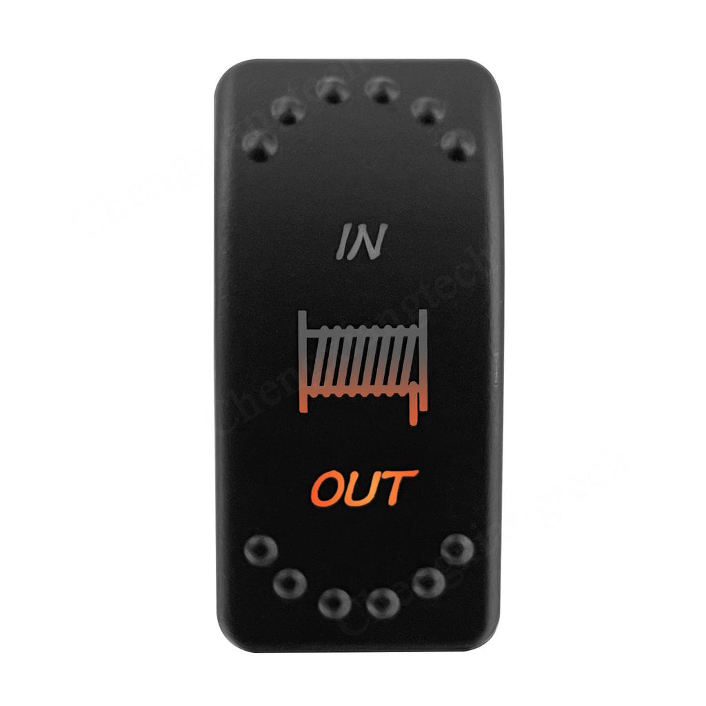 12V 24V Laser Rocker Switch Orange Led Light ON OFF / ON OFF ON for Car Boat Polaris RZR Can-Am ATV UTV RV Maverick Commander