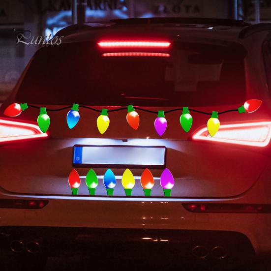 1 Set Refrigerator Magnet Reflective Car Magnets Colorful Bulb Shape Fridge Magnet for Festive Decoration