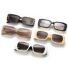 SO&EI Retro Small Rectangle Gradient Sunglasses Women Square Trending Shades UV400 Men Champagne Sun Glasses