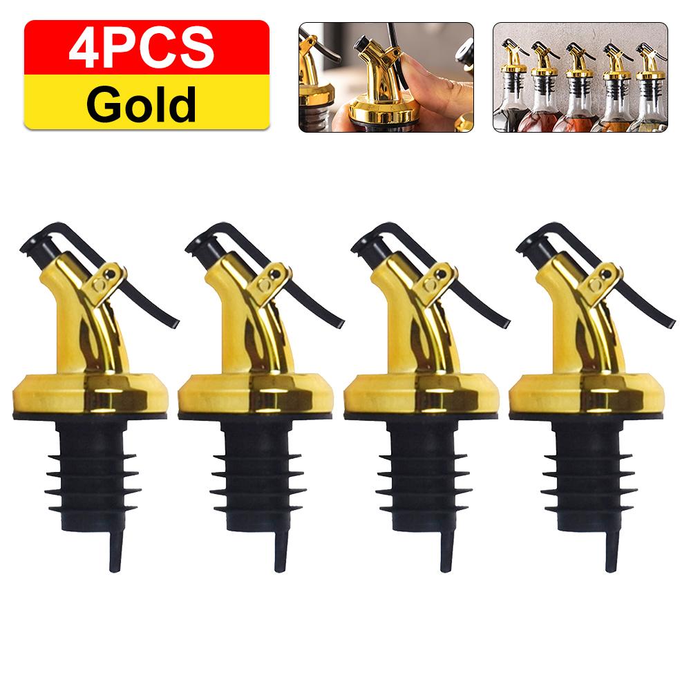 1-5PCS Kitchen Oiler Olive Oil Dispenser Pourer Whisky Liquor Oil Wine Bottle Pourer Cap Spout Stopper Mouth Dispenser Gadgets