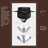 Stainless Steel Coffee Filter Double Layer Design Portable Foldable Dripper for Home Office Travels and Outdoor Brewing
