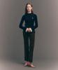 Seteo (W) Cuff Mock Neck Knit Black