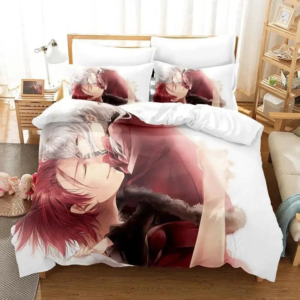 K Project Mikoto Suoh No Blood! No Bone! No Ash! Bedding Set Cartoon Anime Three-piece Set Adult Kid Bedroom Duvet Cover Sets