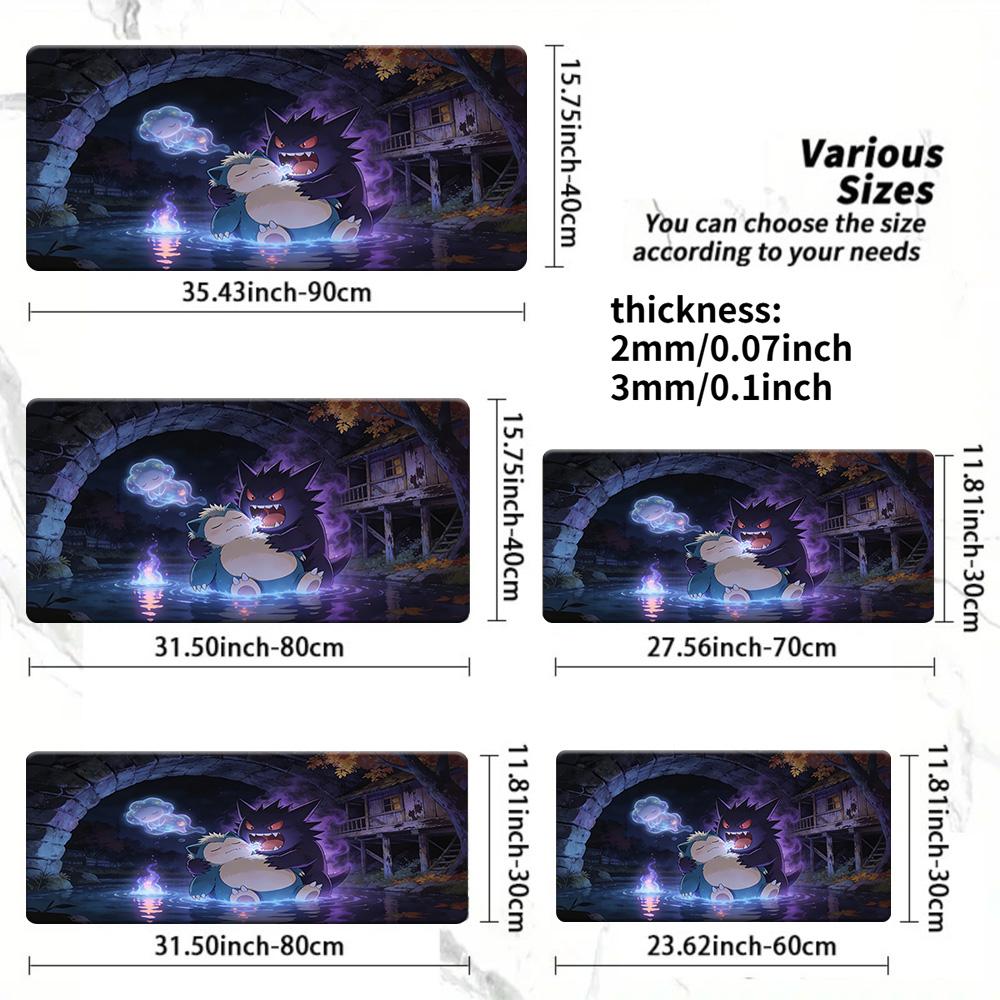 Pokemon Gengar Haunted Castle Gaming Mouse Pad NonSlip Desk Mat 30x80x0.2cm
