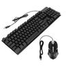 Gaming Keyboard and Mouse Combo 104 Keys Wired USB LED Backlit Ergonomic Quick Response Gaming Mouse and KeyboardD280
