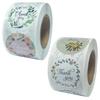 500Pcs/Roll Labels Flower Thank You Stickers Seal Label Handmade Custom Scrapbooking Gift Decoration Stationery Sticker 3.8cm