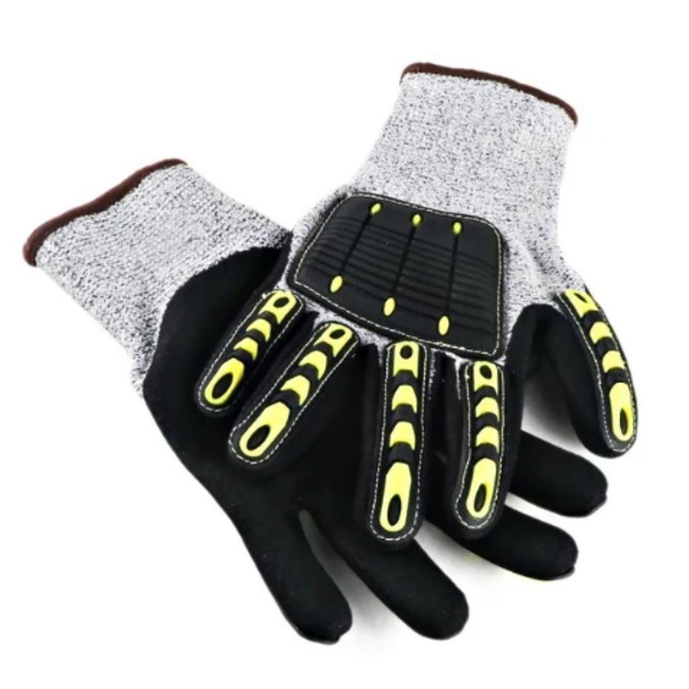 1Pair Anti-vibration Protection Working Gloves Anti-smashing Outdoor Rescue Anti-collision Gloves Level 5 Anti-cut S/M/L/XL/2XL