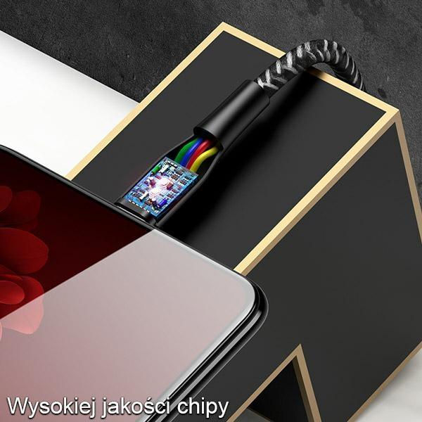 Usams Kabel Pleciony U41 Microusb 2M2A Czerwony/Red Sj396Usb02 (Us-Sj396) Fast Charge