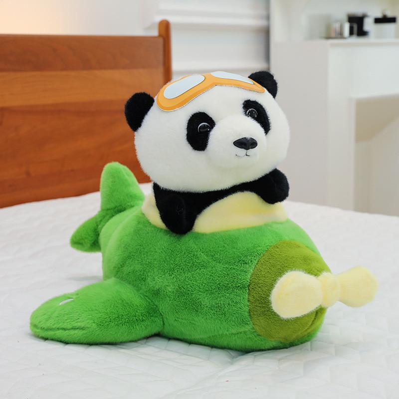 Plush Panda Airplane Toys Children Birthday Gifts Decorations Zoo Souvenirs