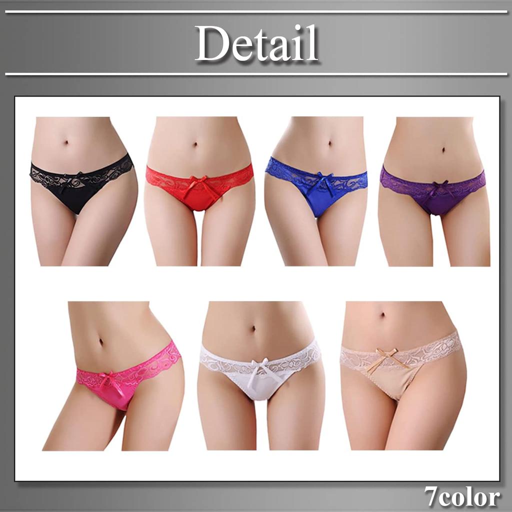 BUZZxSELECTION Lace Sexy Underwear Lingerie TV137 Women's See-Through Panties/Pants (04 Pink)