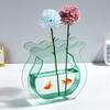 Modern Vase Transparent Colorful Creative Geometric Vase for Flowers Centerpiece Small Fish Tank Home Office Table Decor