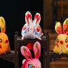 Handmade Fabric Rabbit Lamp Making Supplies Traditional Style Design With Glowing LED For Party Decoration