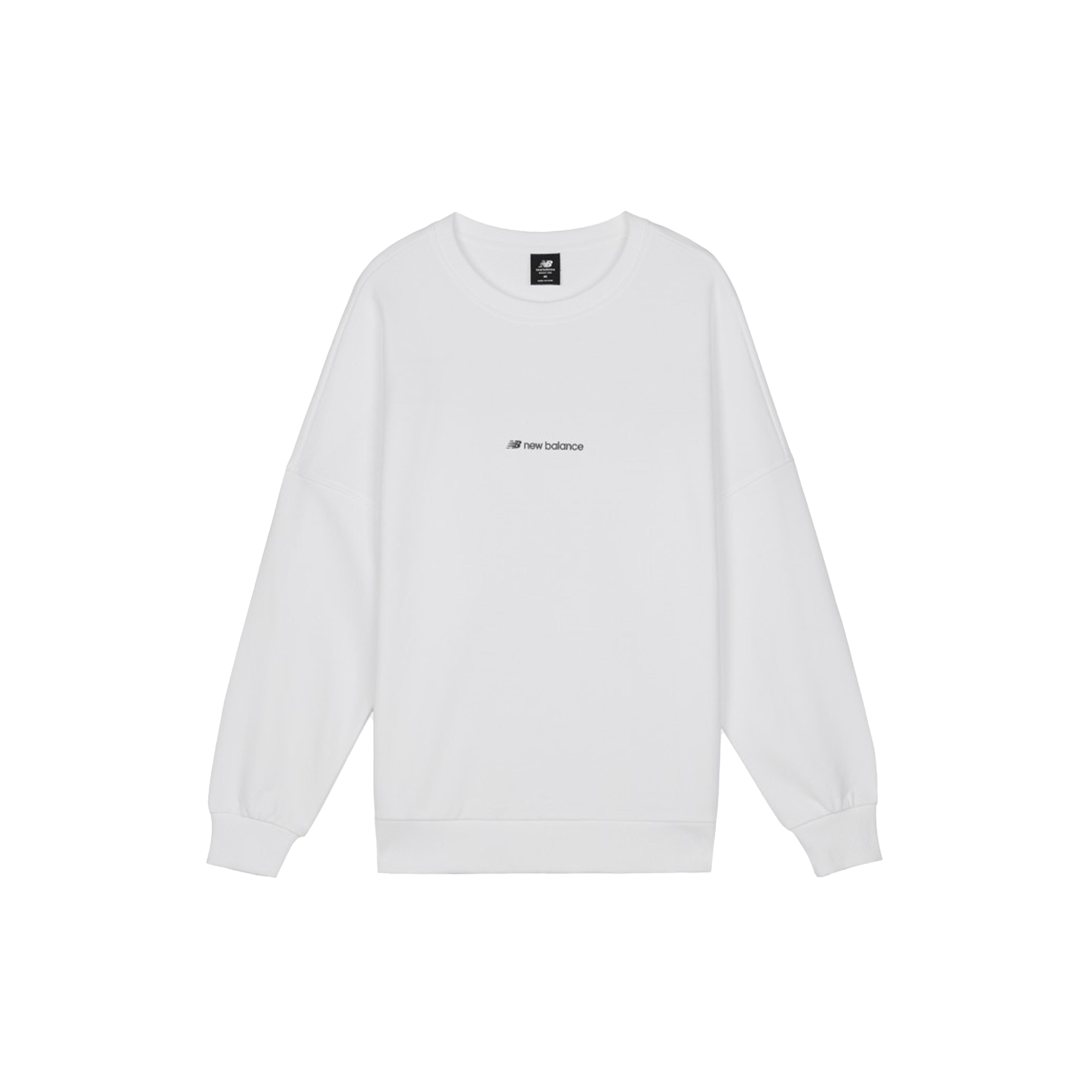 New Balance Long Sleeve Heathertech T-Shirt Asia Sizing White Men s AMT03332-MUN S