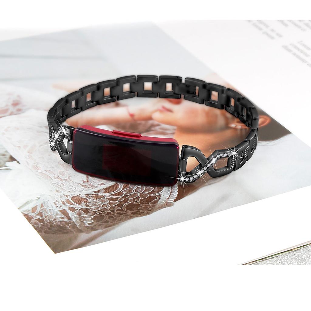 Kaufe Ersatz Metall Kristall Uhrenarmband Armband für Fitbit Inspire