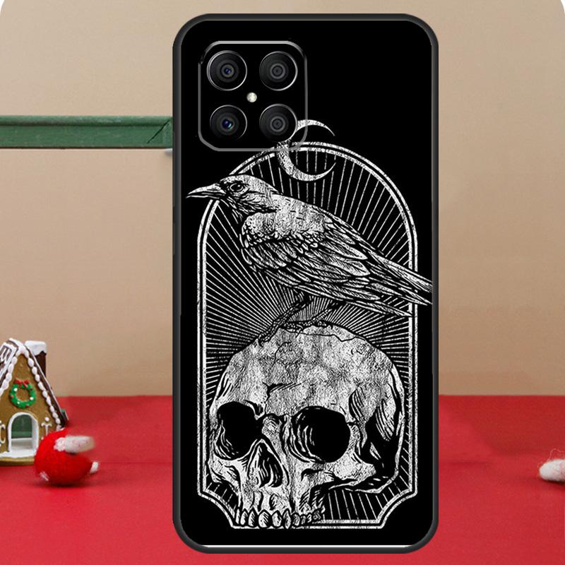 Skull Gothic Creepy Pastel Goth Case For Honor Magic 7 Lite 5 6 8 Pro Honor 400 200 50 70 90 X8c X8a X8b X9a X9b X9c Cover